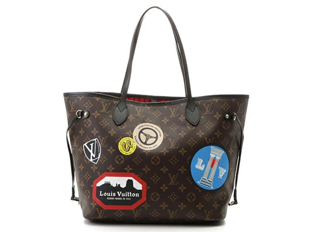 LOUIS VUITTON Neverfull Shoulder Bag Monogram Cerise Red